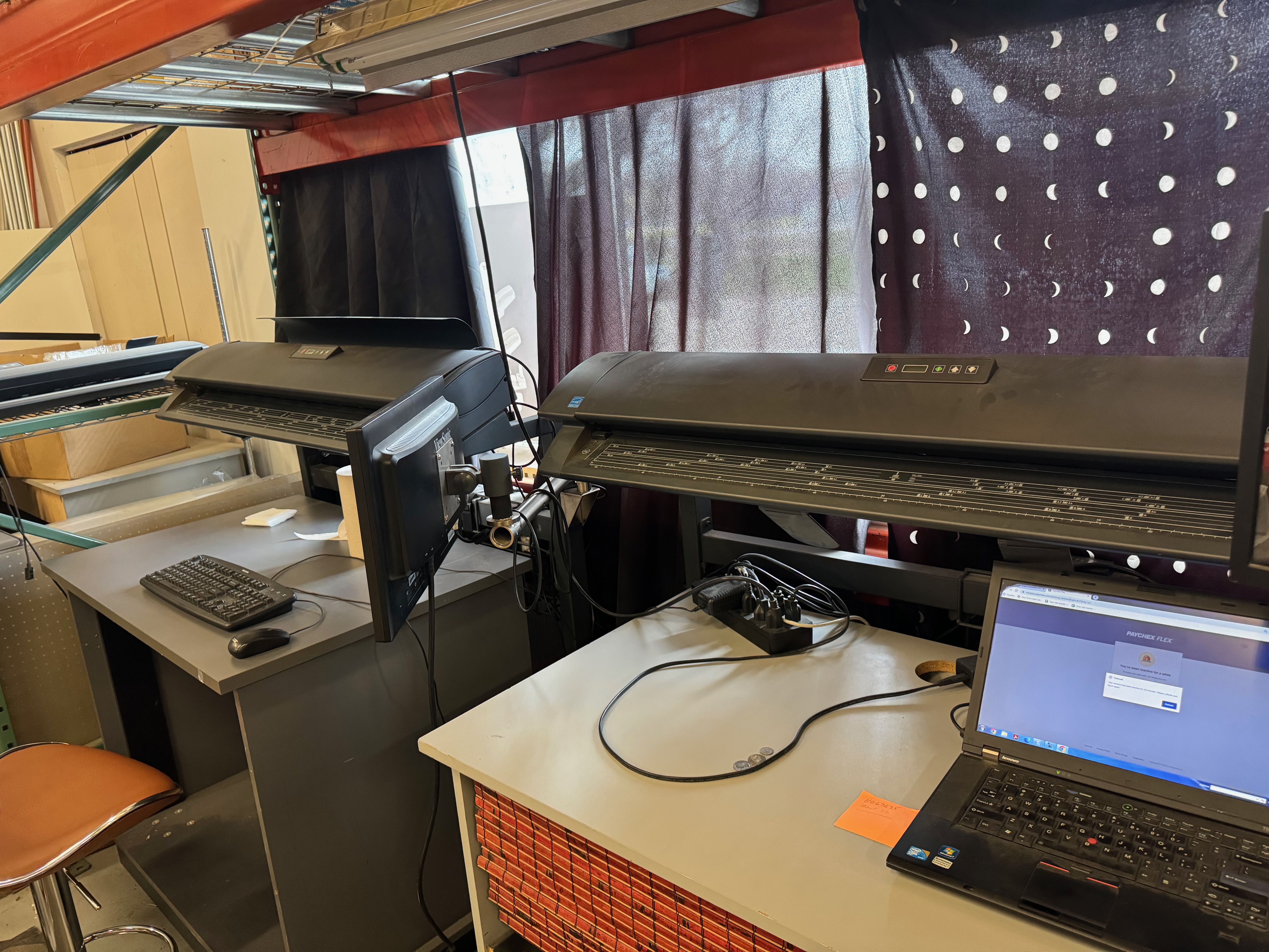 Canon wide format scanning stations.