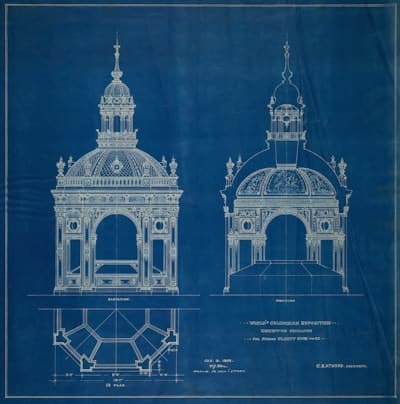 Blueprint of spire.