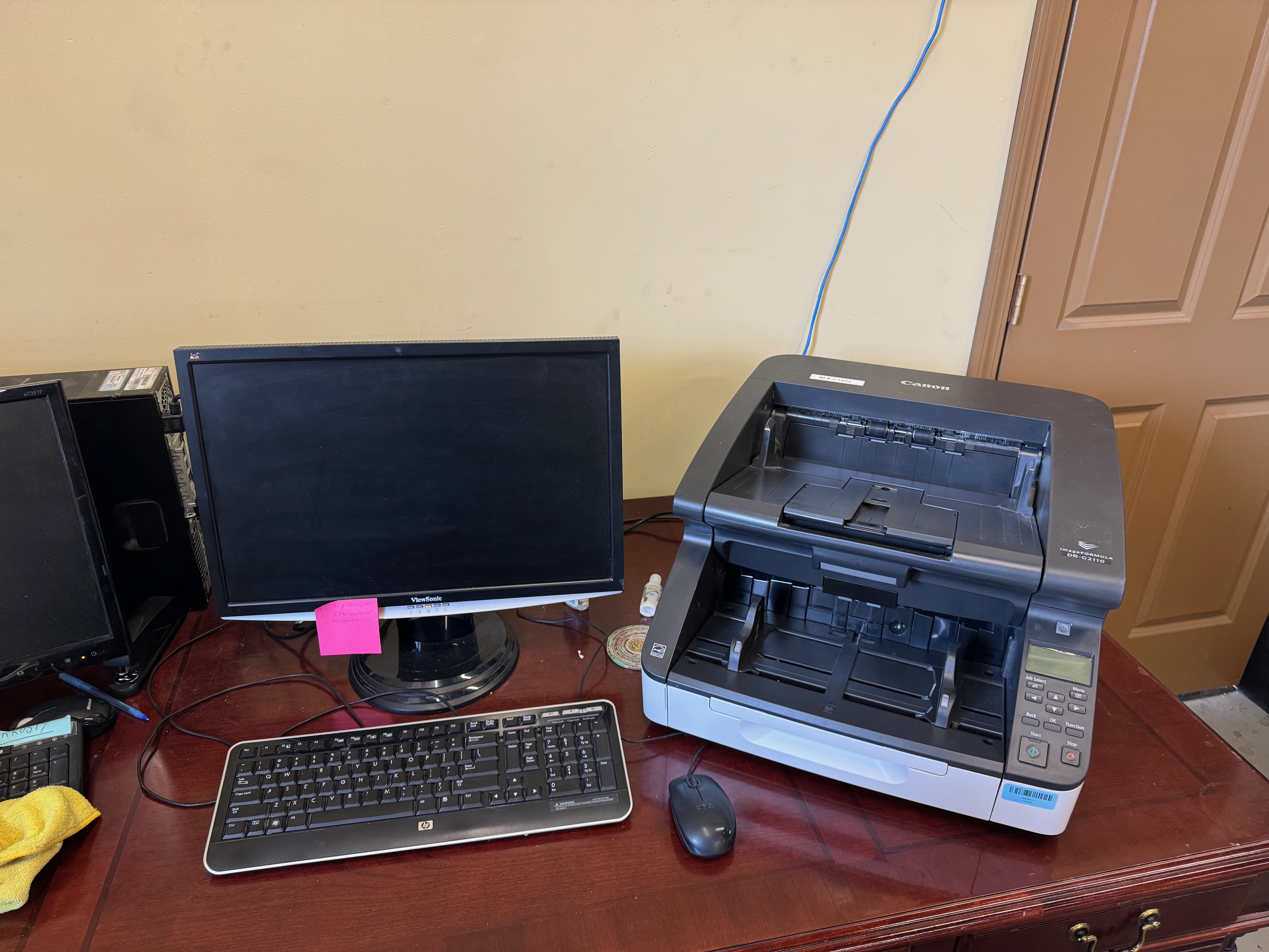 Hippa compliant document scanning station.